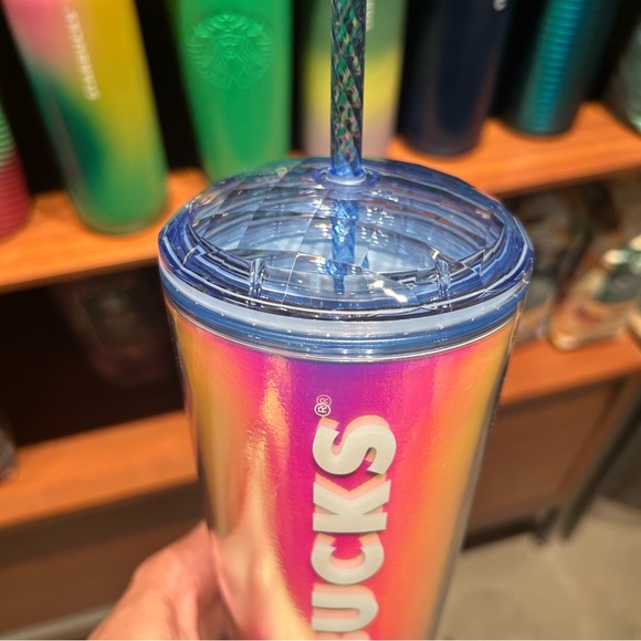 Starbucks Chromatic Iridescent Dome Tumbler Cold Cup 24oz Summer 2023 Release - Picture 9 of 16